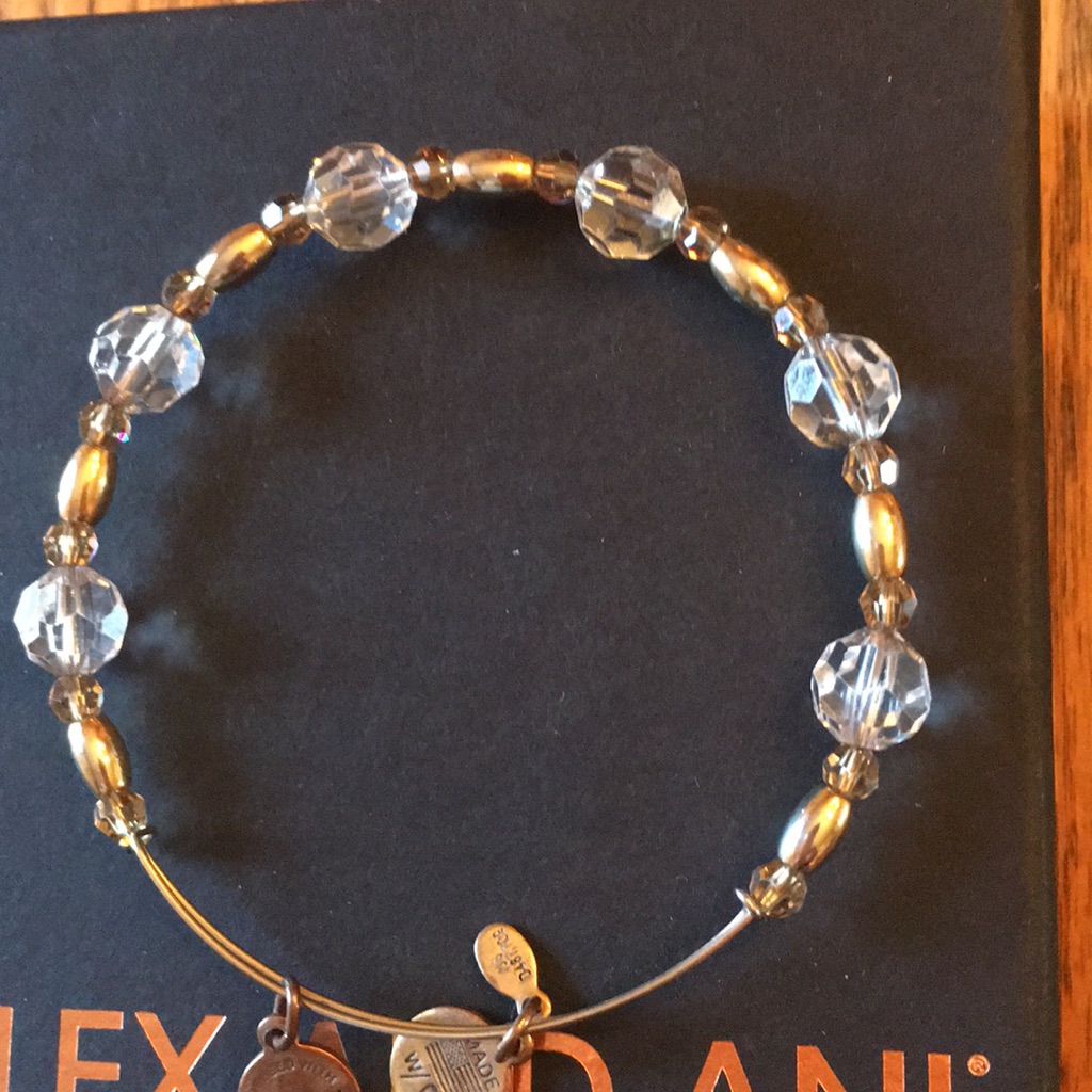 Alex Ani Clear Swarovski Crystal Beaded Bangle 50$